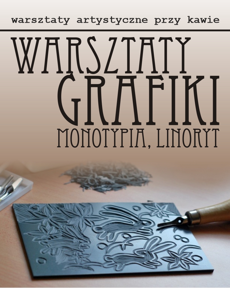 „Linoryt – technika druku wypukłego”.  Warsztaty artystyczne przy kawie